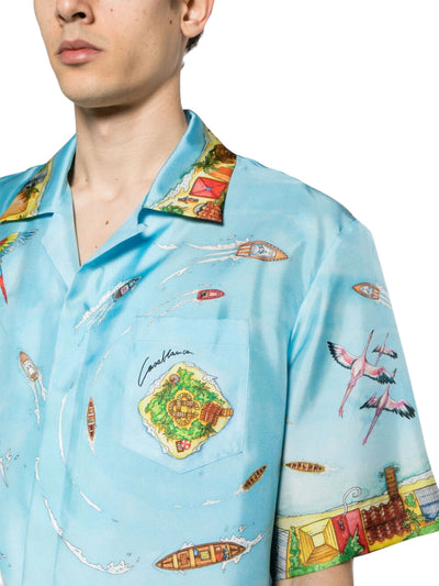 Casablanca Shirt Maison Sur Piloti Blue