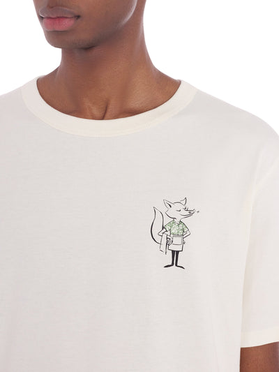 Cafe Kitsune T-Shirt Hawaiian Dressed Fox Tapioca