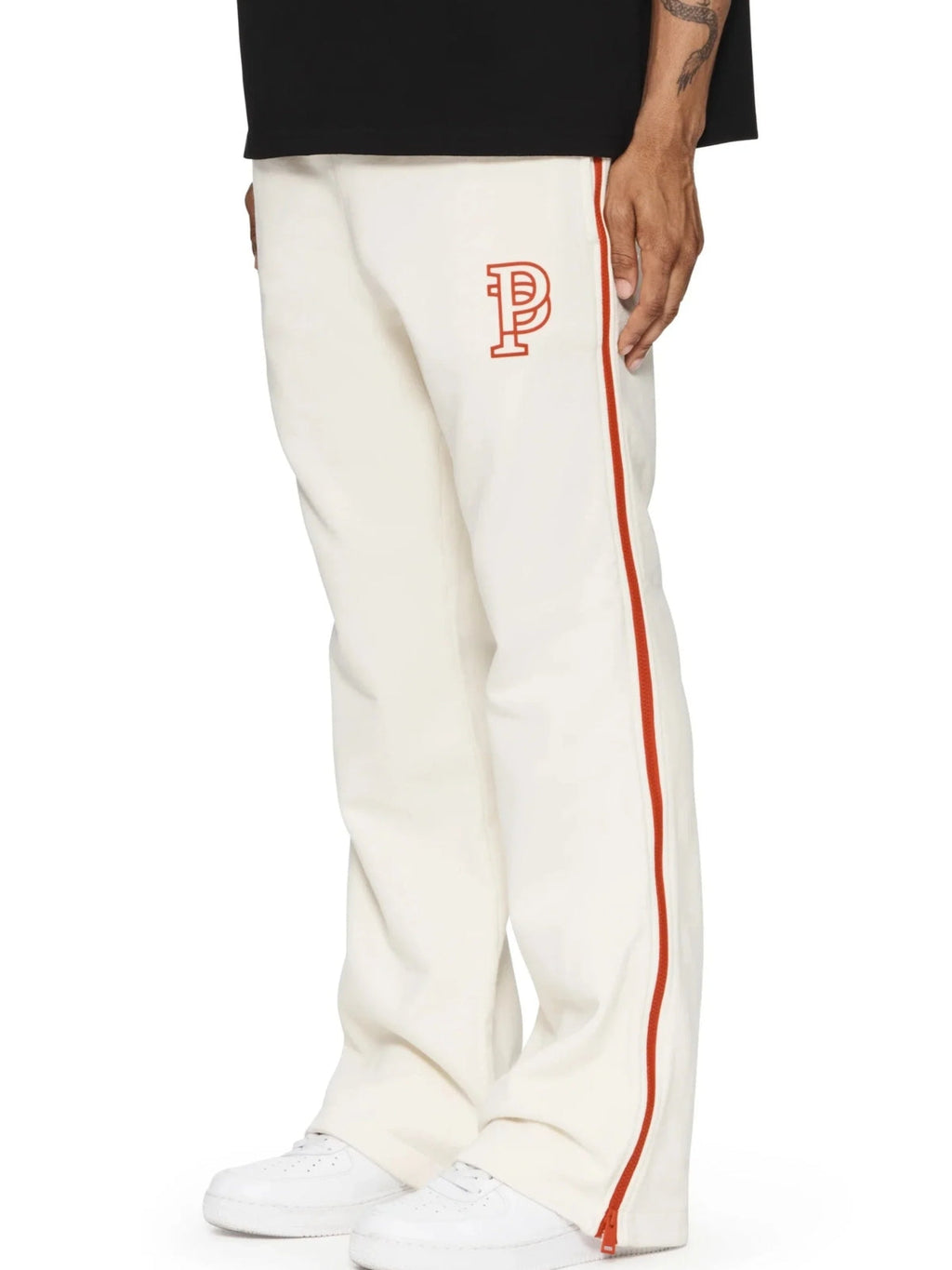 Purple Track Pants Fleece Flared Off-White