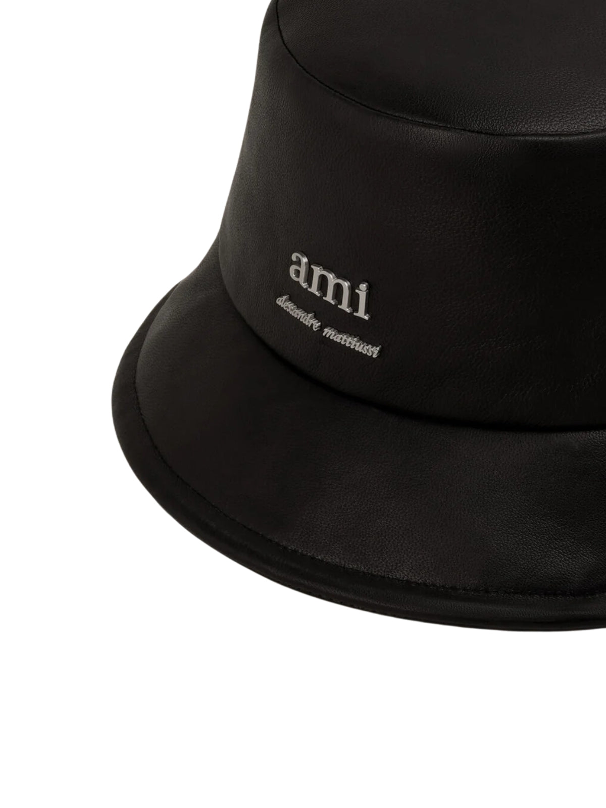 Ami Bucket Hat Alexandre Mattiussi Lamb Leather Black