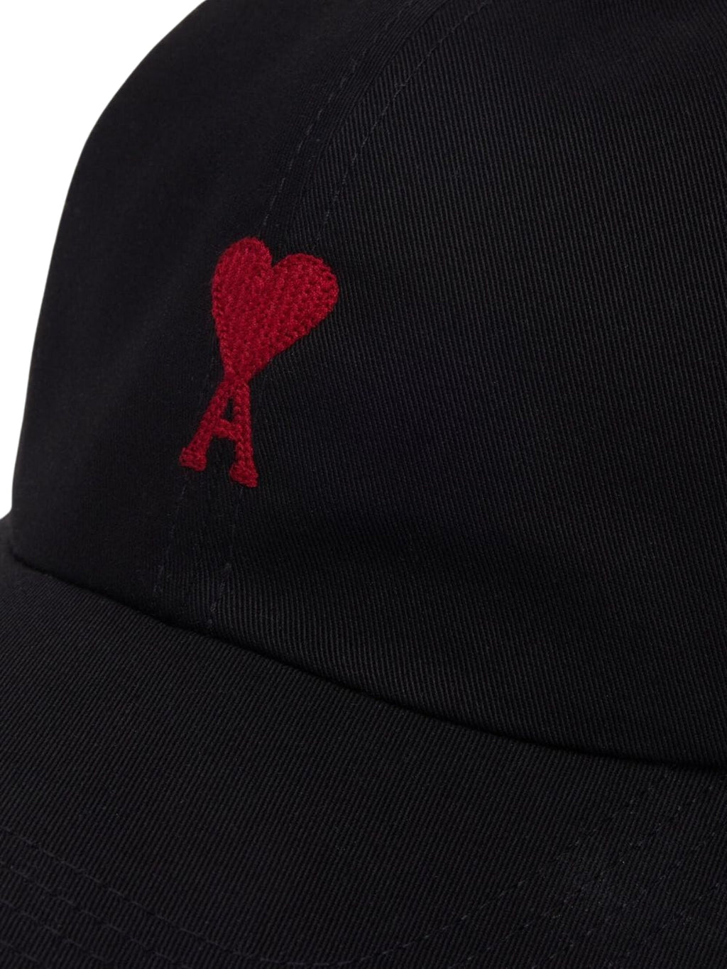Ami Cap De Coeur Embroidery Black