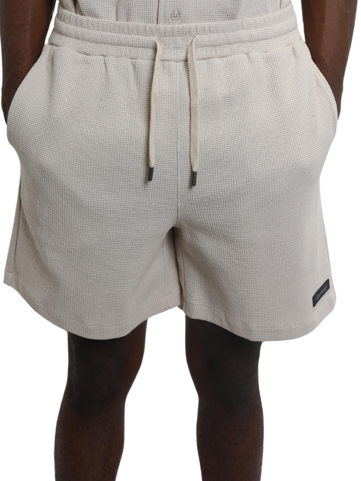 Capone Shorts Textured Basic Oatmeal