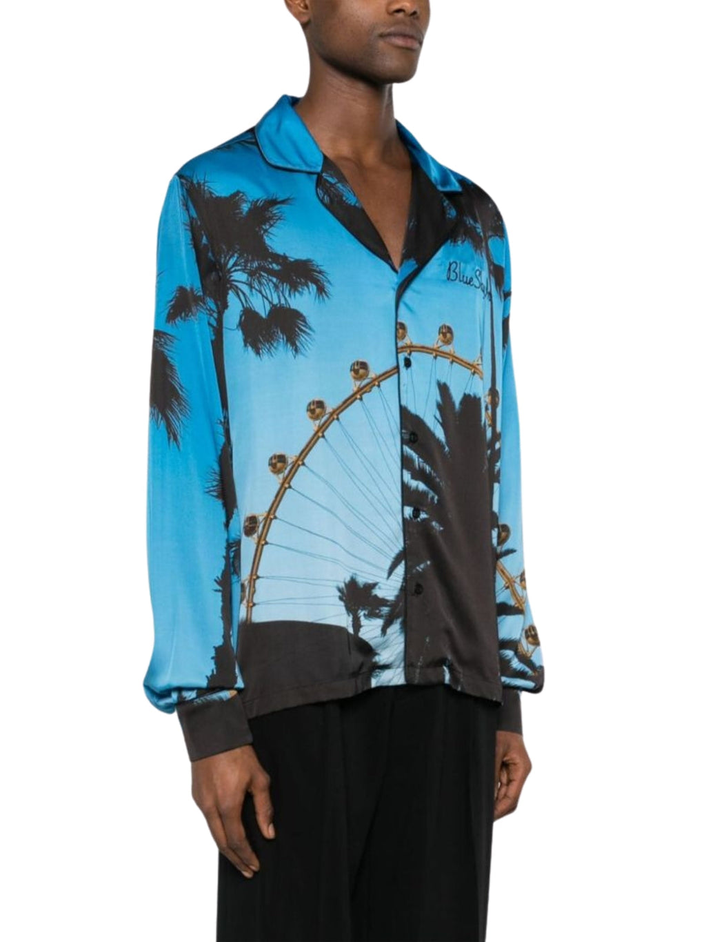 Purple Shirt X Blue Sky Allover Print