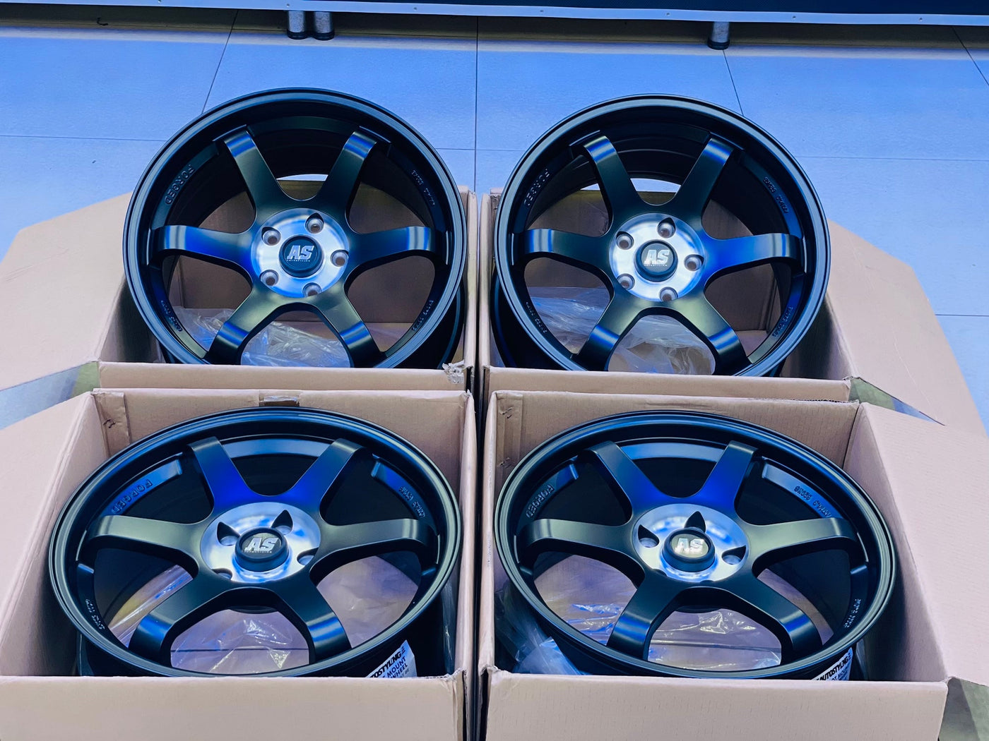 18” AS- TE37 5/114 Matt black wheels