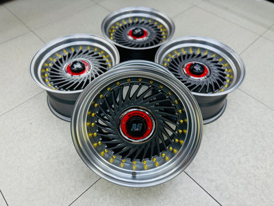 15” AS-SUPERFIN 4/100 & 4/114 MATT GREY   WHEELS