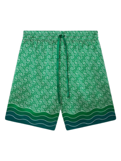 Casablanca Shorts Drawstring Column Monogram Green