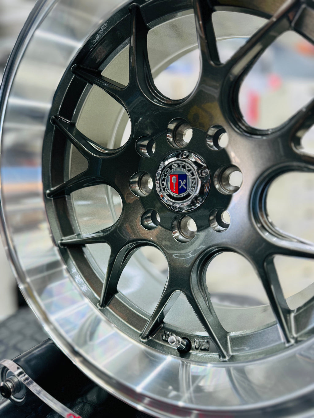 15” AS- 7648  4/100 4/114  gunmetal wheels