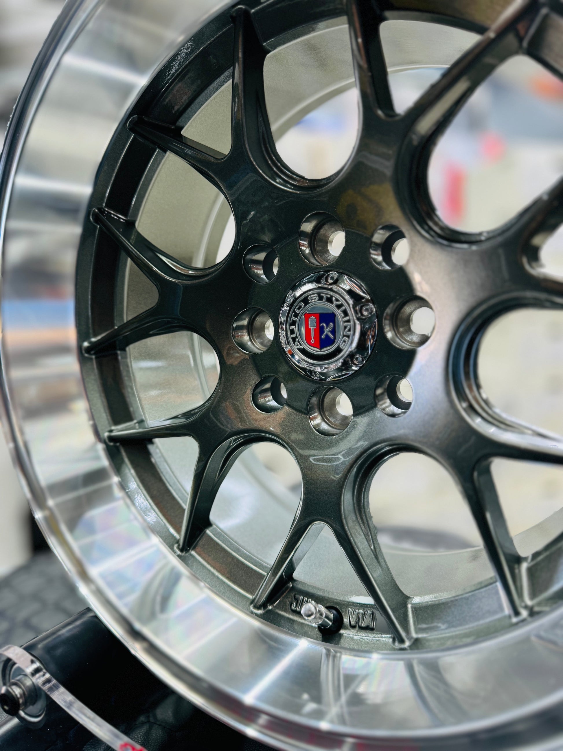 15” AS- 7648  4/100 4/114  gunmetal wheels