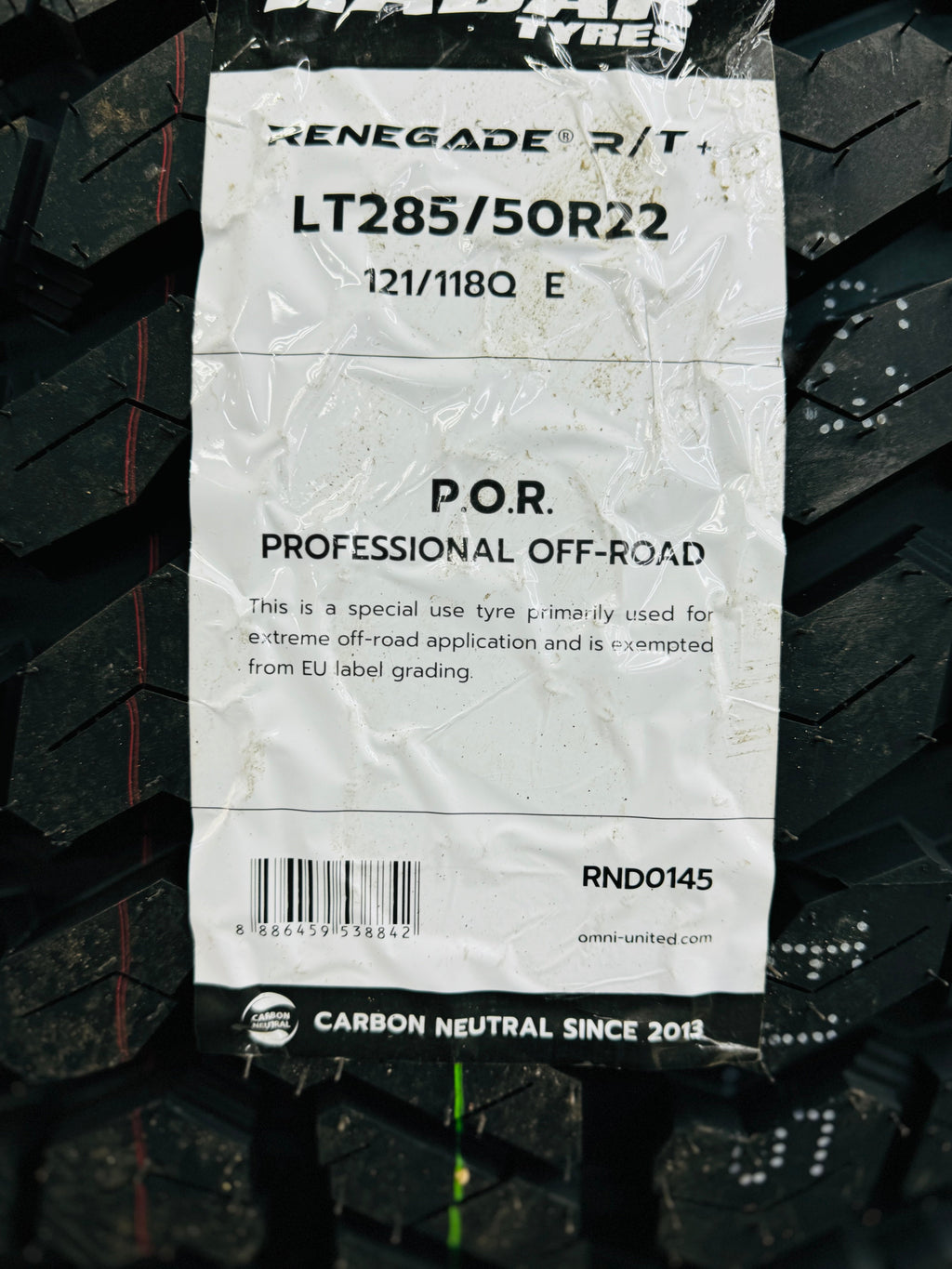 RADAR RENEGADE  RT+ 285/50/22 TYRES