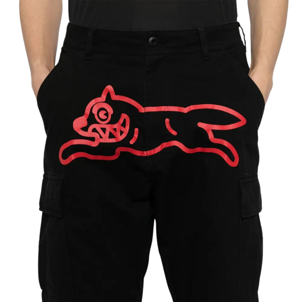 Ice-Cream Cargo Pants Running Dog Black