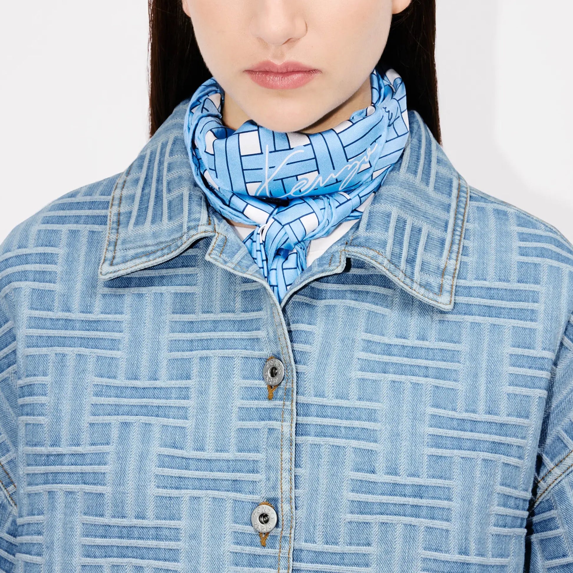 Kenzo Shirt Weave Denim Blue