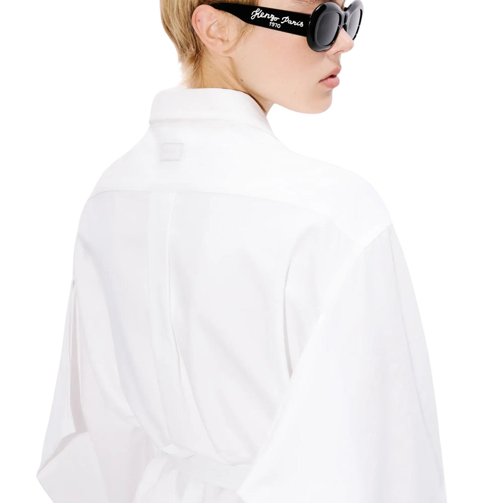 Kenzo Shirt Ladies Long With Belt White