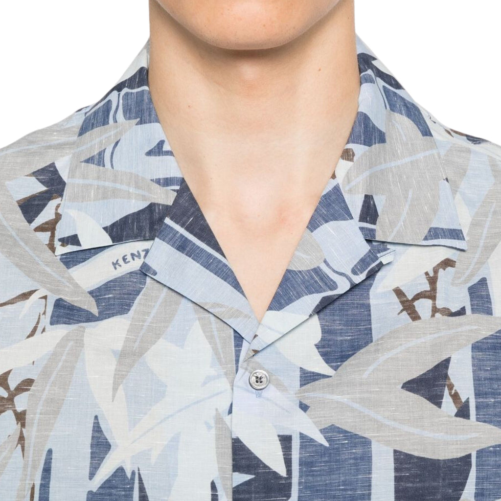 Kenzo Shirt Allover Print Blue