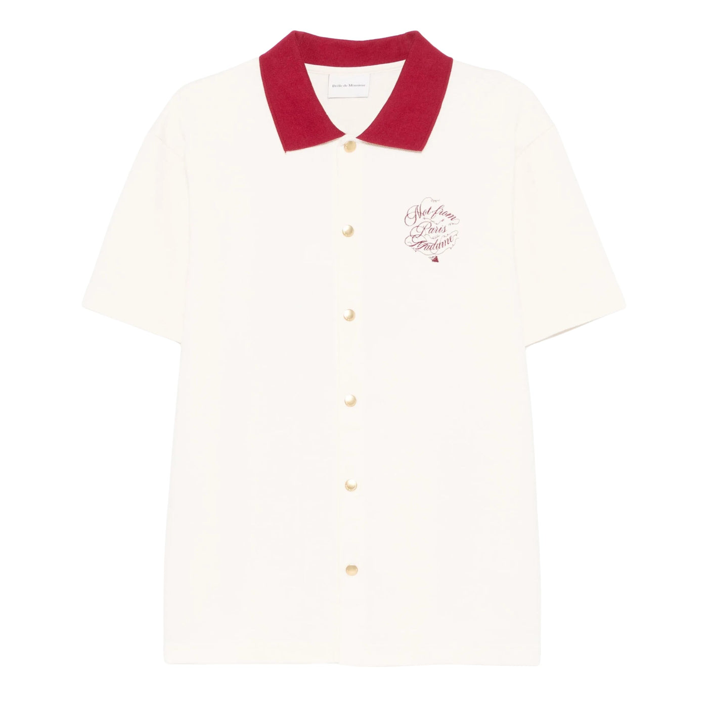 Drole De Monsieur Shirt Slogan Cream