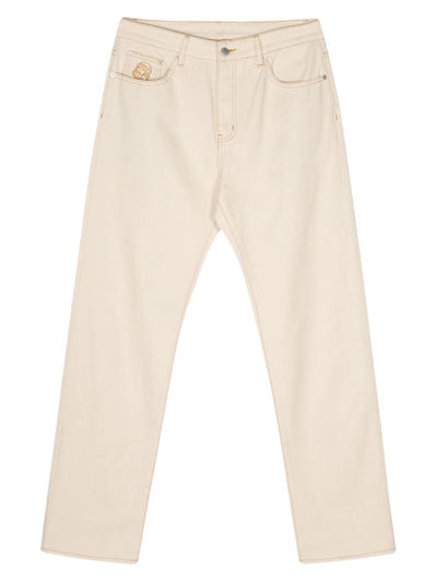 Billionaire Boys Club Jeans Diamond & Dollar Embroidered Ecru