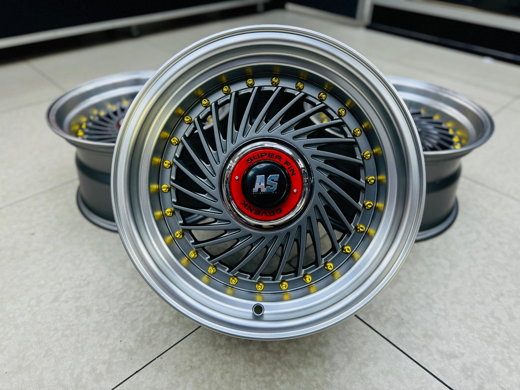 15” AS-SUPERFIN 4/100 & 4/114 MATT GREY   WHEELS