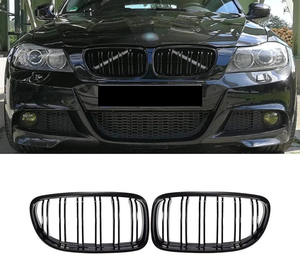 BMW E90 FACE LIFT DOUBLE GRILL GLOSS BLACK