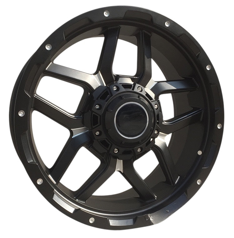20” AS-F32JT198 6/139 BLACK BAKKIE RIMS
