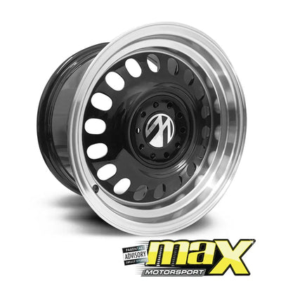 15 Inch Mag Wheel - MX5033-B Transporter Old Skool Style Wheels (4x100/5x100 PCD)