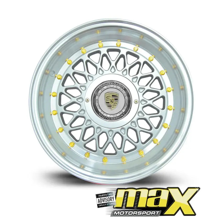 15 Inch Mag Wheel - MX666 Posch Mesh Style Wheel (4x100 / 5x100 PCD)