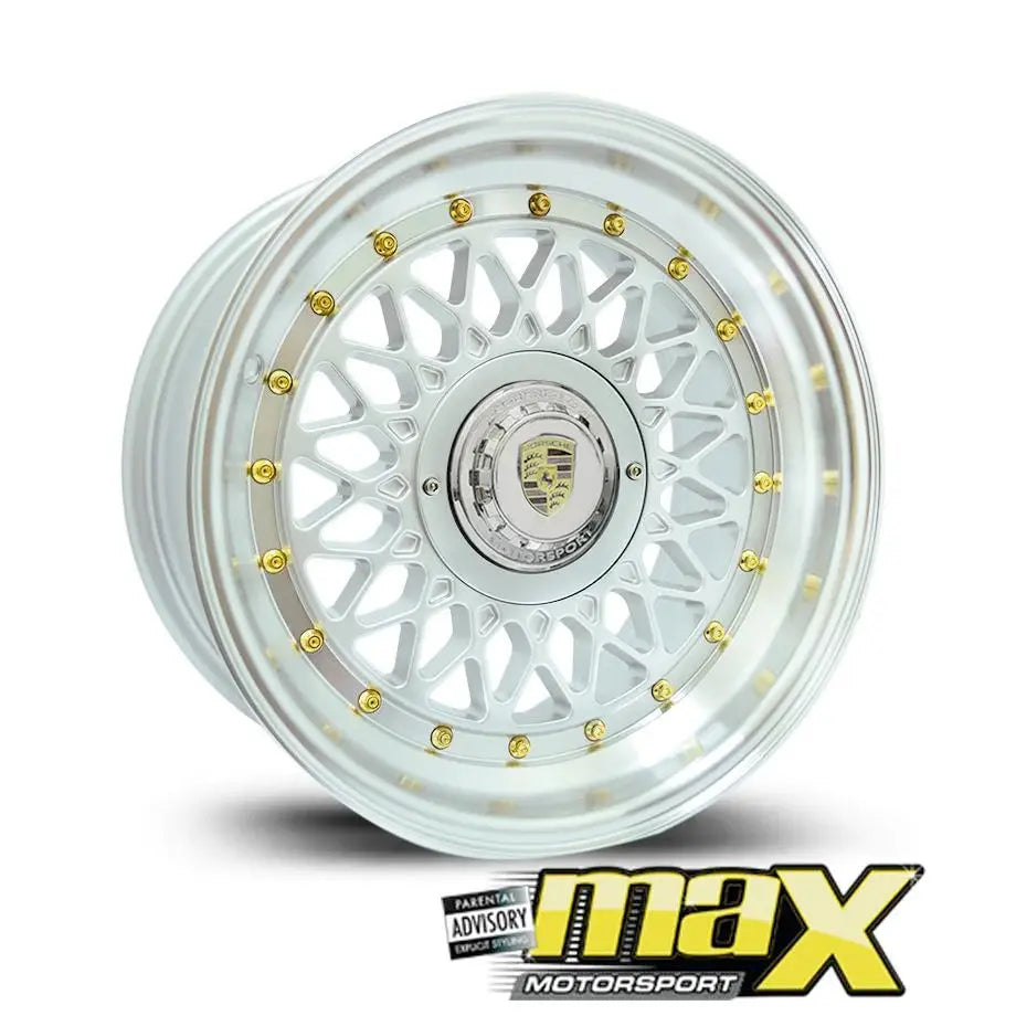 15 Inch Mag Wheel - MX666 Posch Mesh Style Wheel (4x100 / 5x100 PCD)