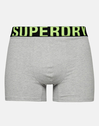 Superdry Organic Cotton Boxer Dual Logo Double Pack