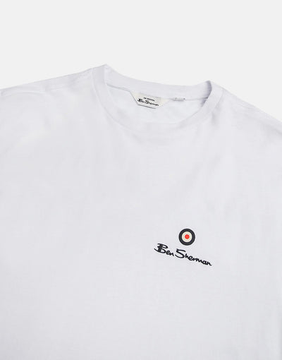 Ben Sherman White Entry Target Print Crew T-Shirt