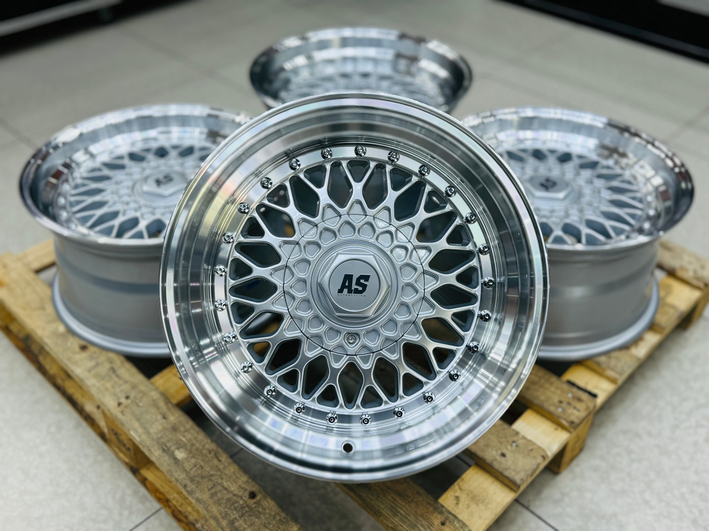 16” AS-MESH 8/9j 4/100 & 5/100 multi hole  SILVER