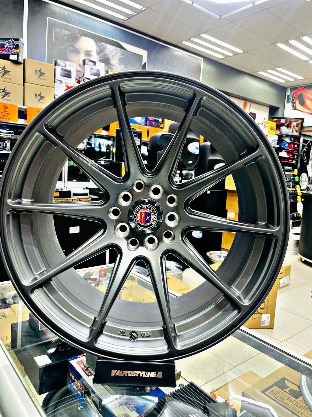 17” AS-XXR 5/100 & 5/114 MATT GUNMETAL
