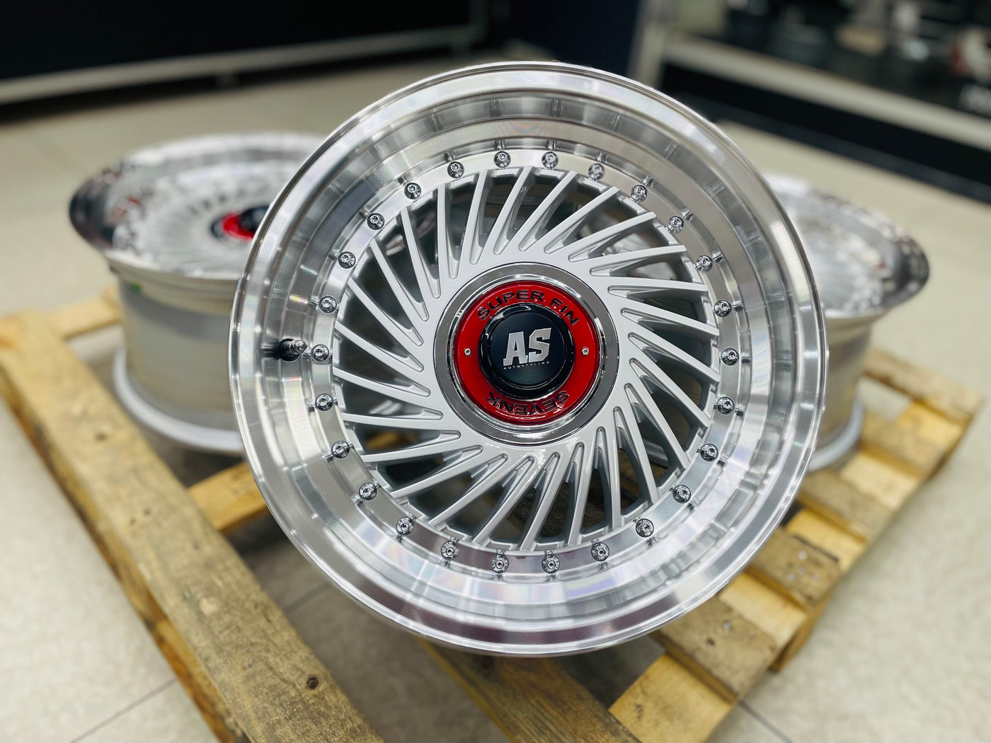 15” AS- SUPERFIN SILVER  4/100 4/108 wheels