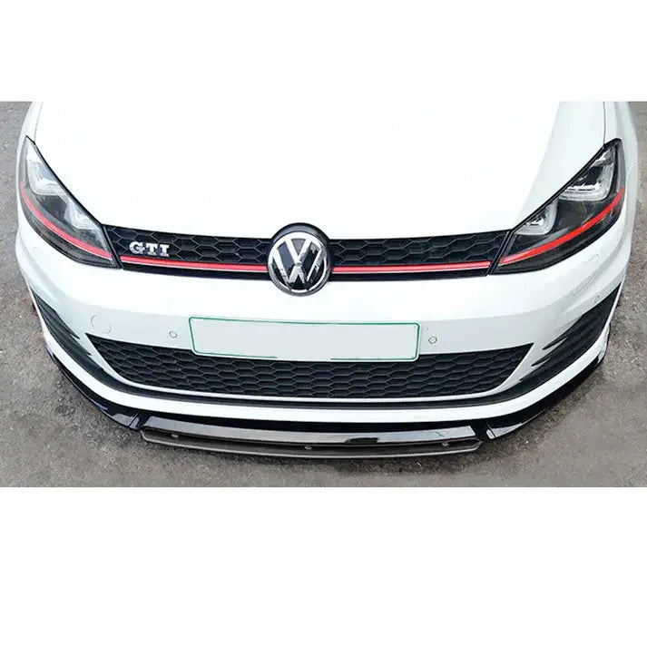 Suitable To Fit - VW Golf 7 / 7.5 GTI 4-Piece Gloss Black Front Spoiler