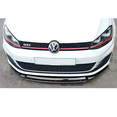 Suitable To Fit - VW Golf 7 / 7.5 GTI 4-Piece Gloss Black Front Spoiler