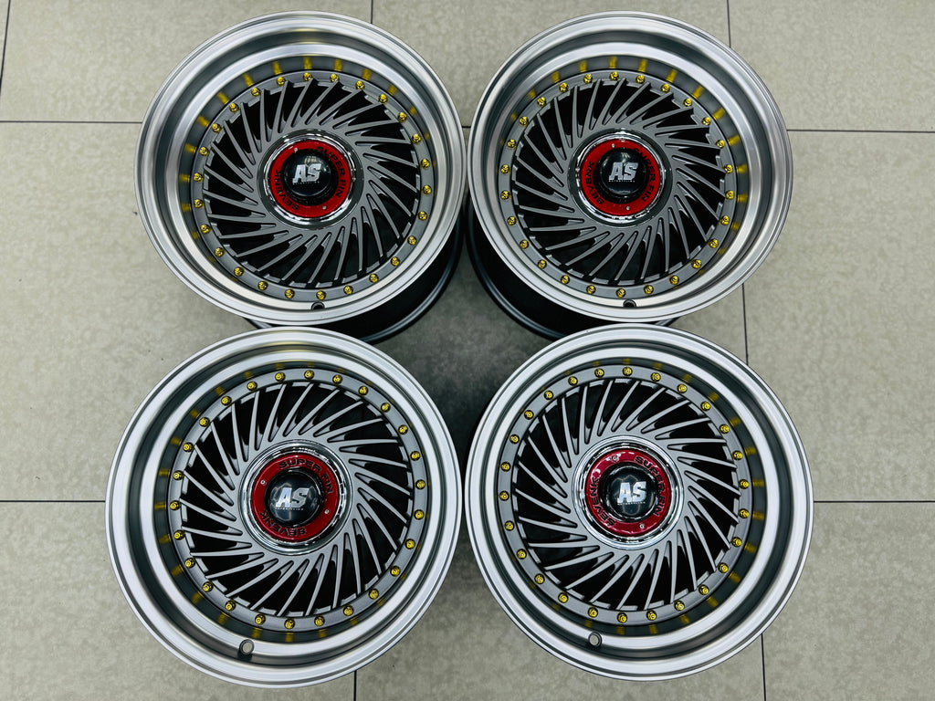 15” AS-SUPERFIN 4/100 & 4/114 MATT GREY   WHEELS