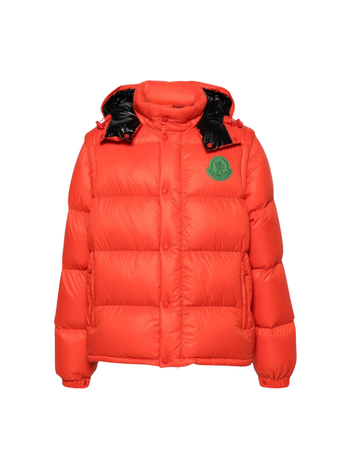 Moncler Jacket Cyclone Puffer Logo Orange