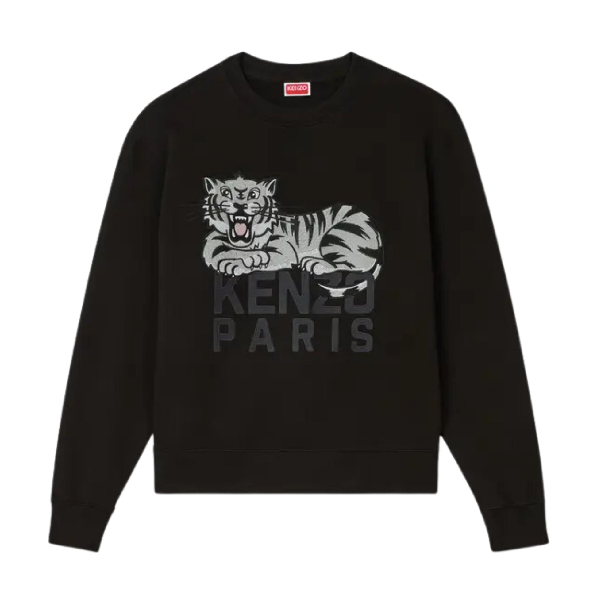 Kenzo Sweater Relaxed Tiger On Logo Black