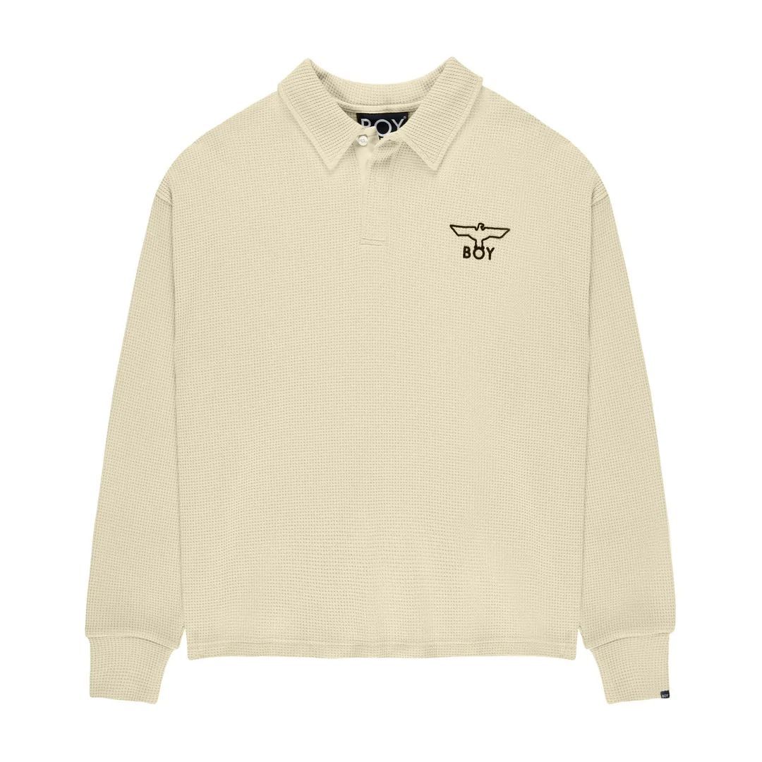 Boy London Sweater Waffle Rugby Off-White