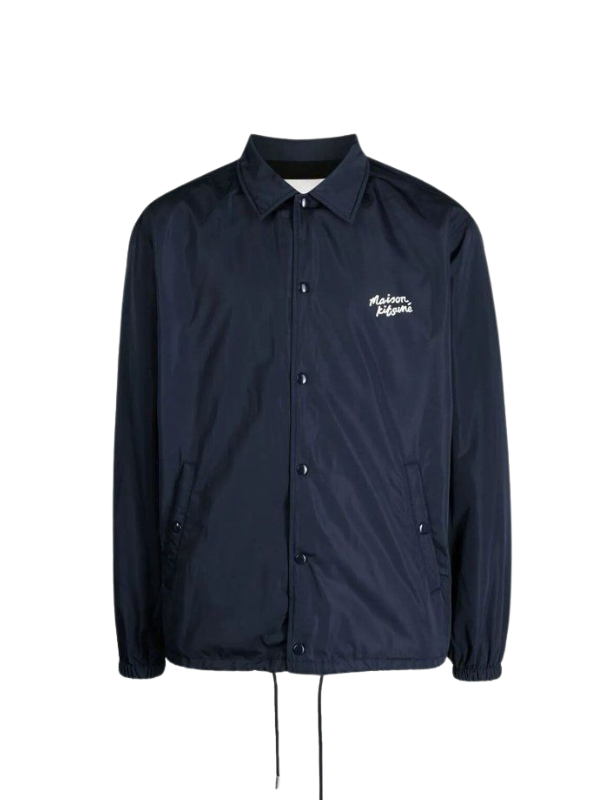 Maison Kitsune Jacket Coach Button Down Ink Blue