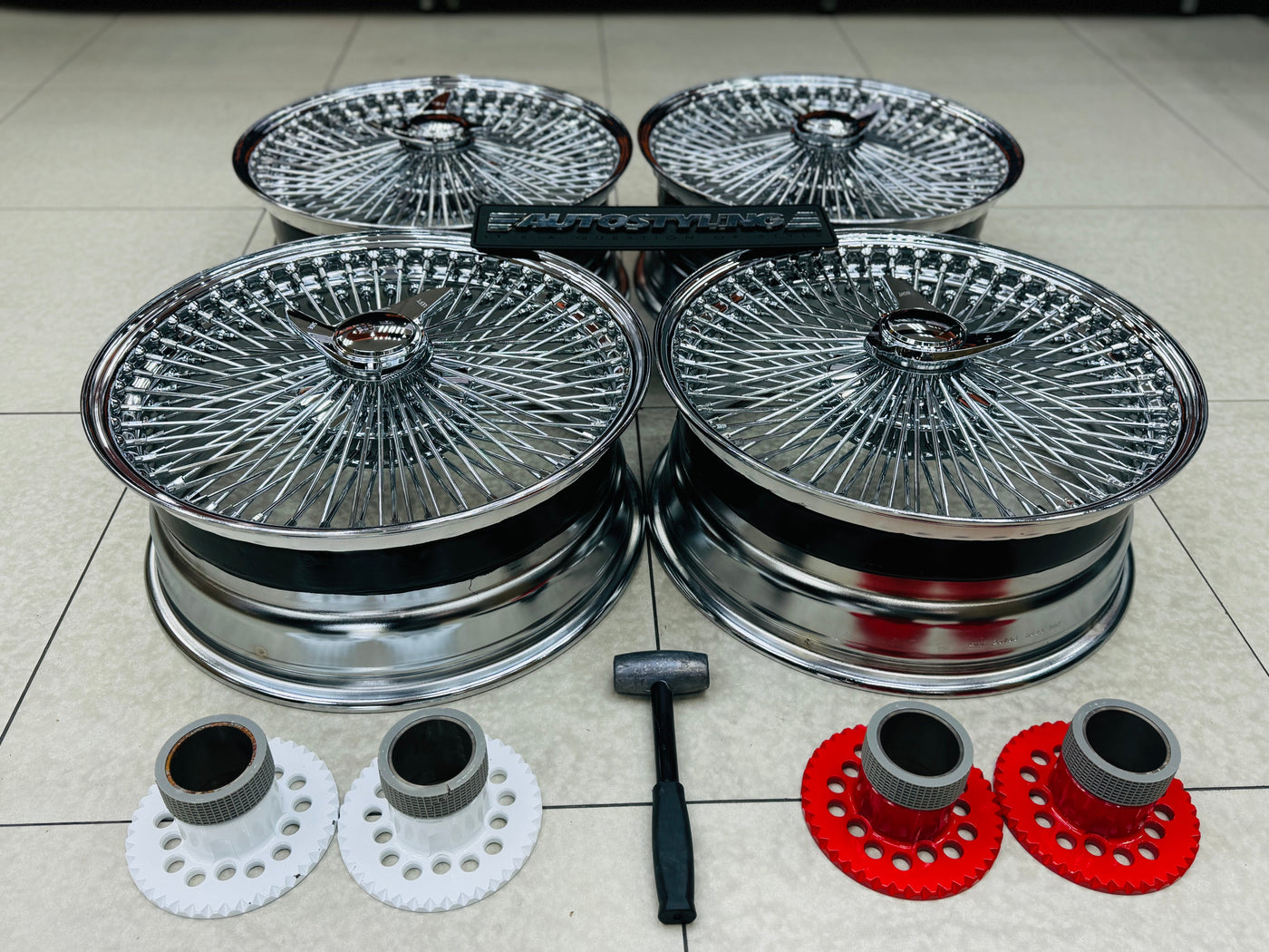 20” AS - 1000 SPOKE WIRE WHEEL FITS ALL CARS