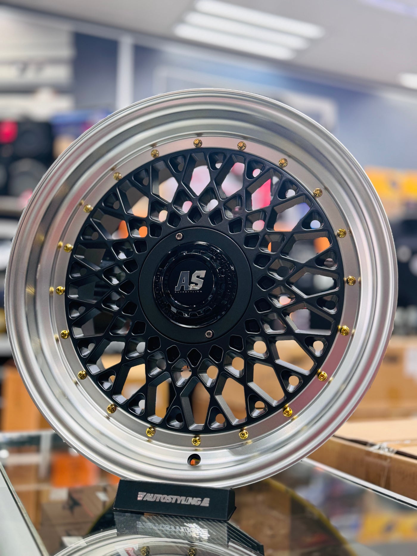 17'' AS- MOTORSPORT MESH 4/100 & 5/100 pcd SATIN GUNMETAL