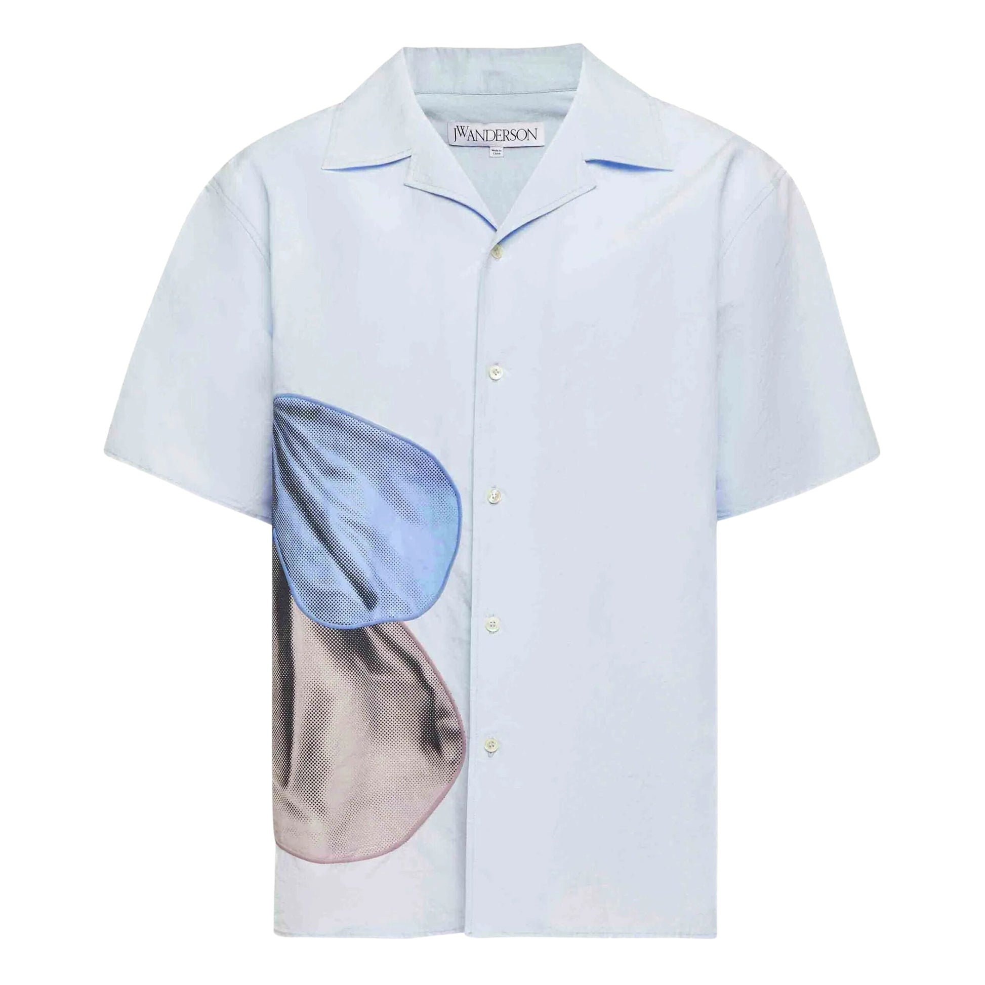Jw Anderson Shirt Side Print Light Blue