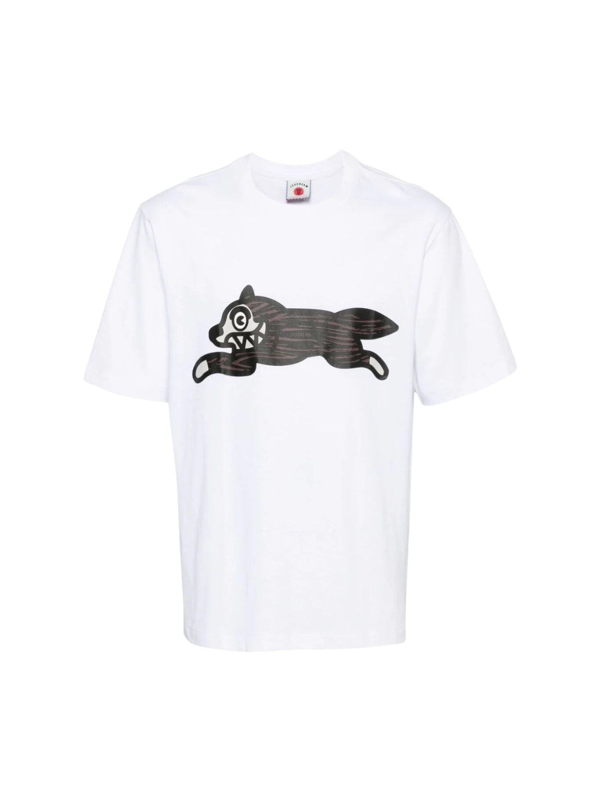 Ice-Cream T-Shirt Running Dog White