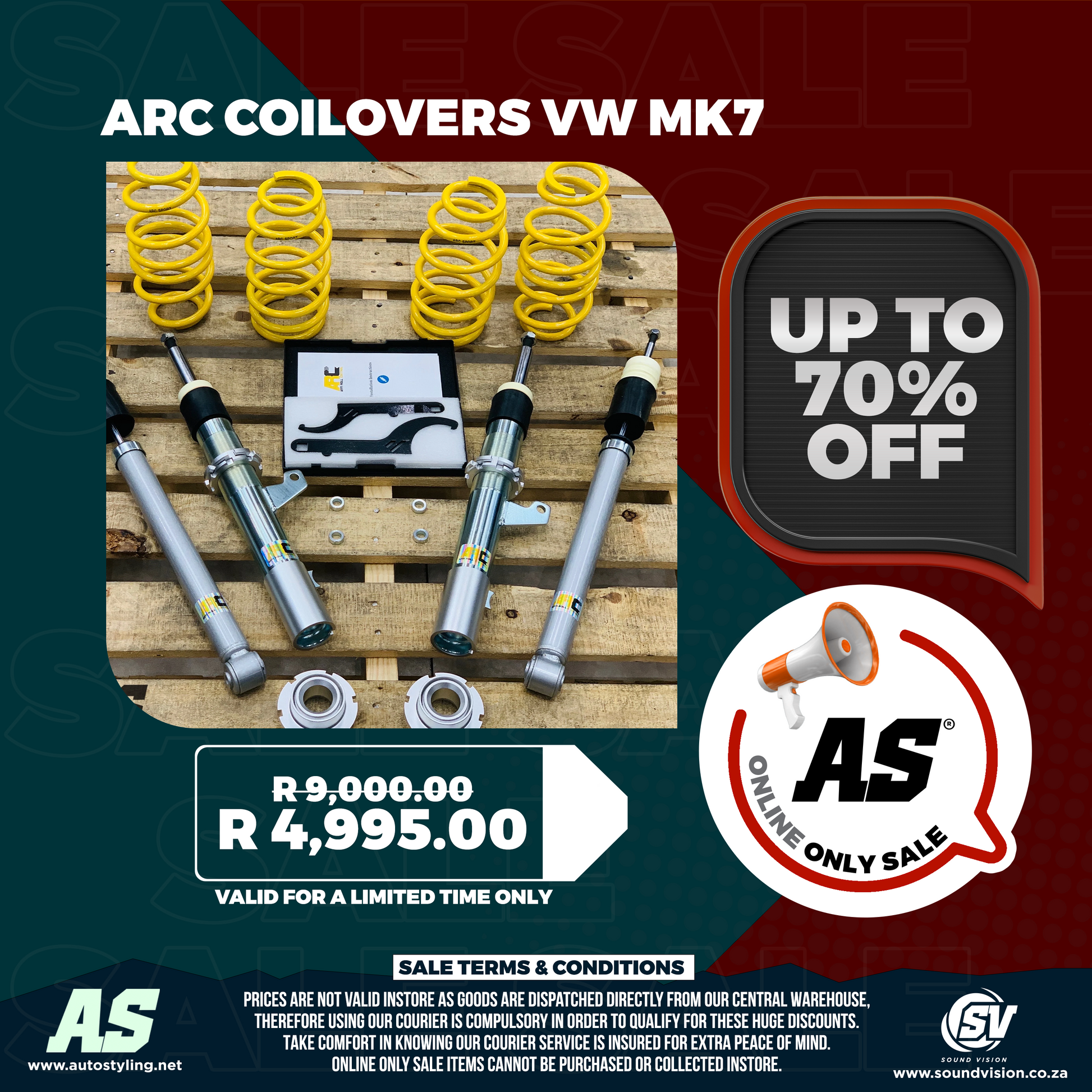 ARC COILOVERS VW MK7