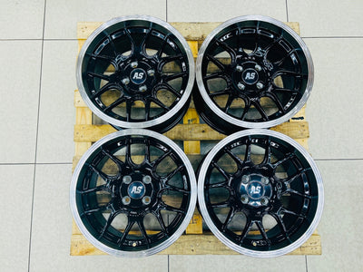 15” AS-TRW 1007 4/100 gloss black  wheels