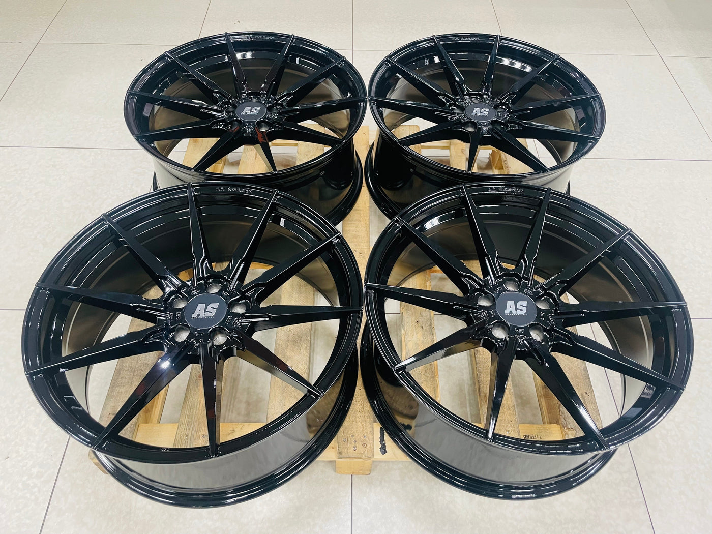 21” AS-5010 5x112 9j PCD gloss black wheels perfect for TIGUAN