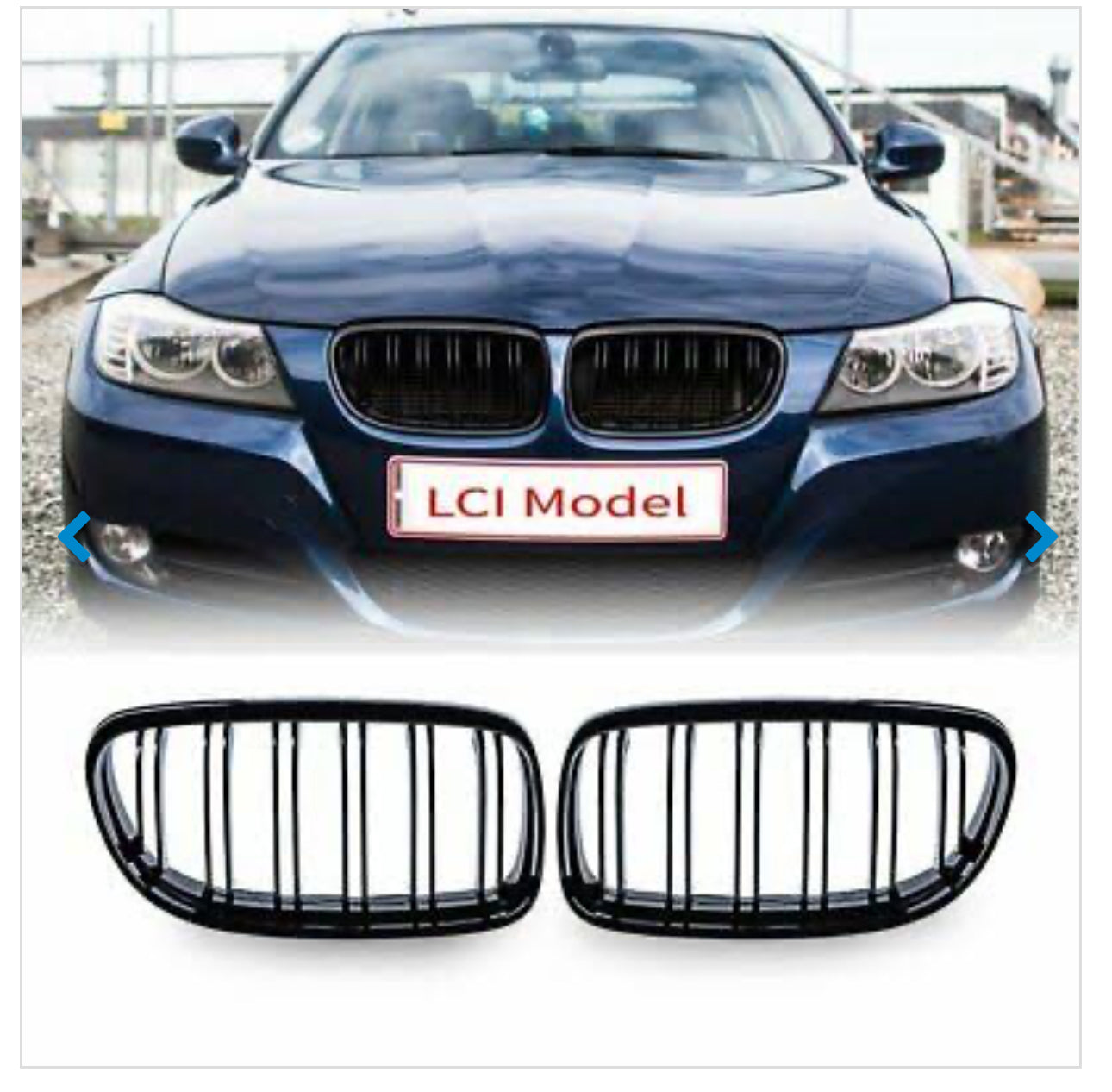 BMW E90 FACE LIFT DOUBLE GRILL GLOSS BLACK