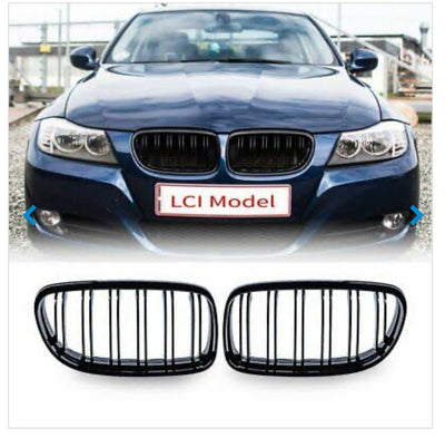 BMW E90 FACE LIFT DOUBLE GRILL GLOSS BLACK