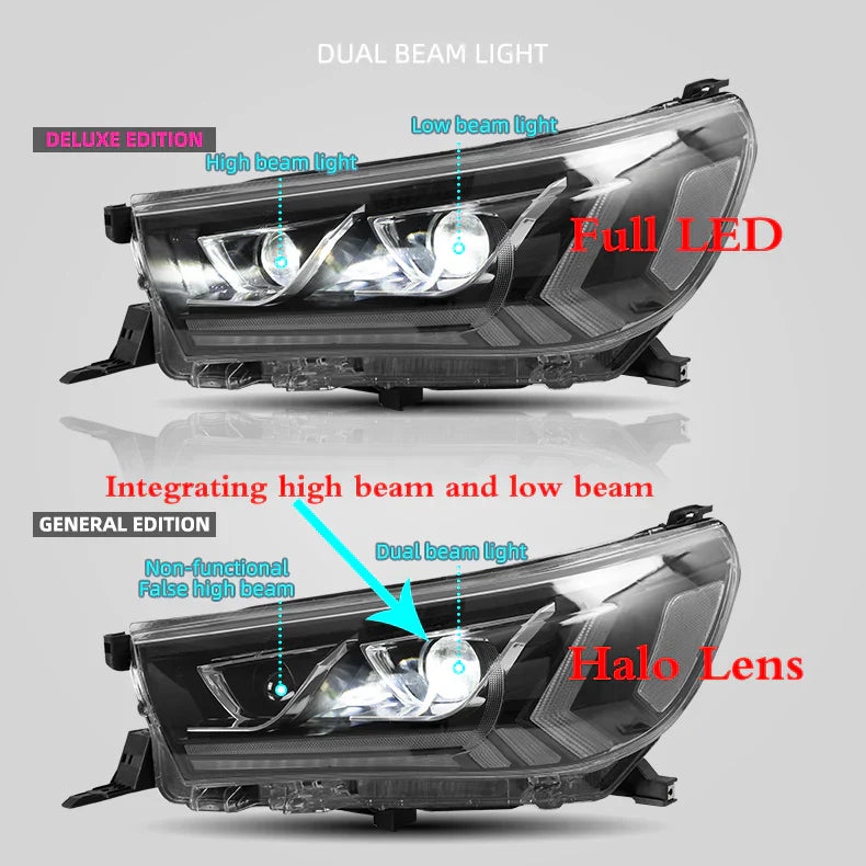 VLAND LED Headlights For 2015-2020 Toyota Hilux Front Lights