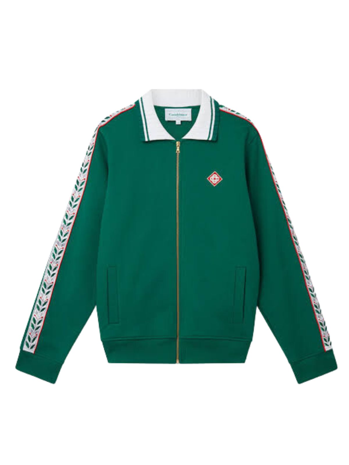 Casablanca Jacket Motosport Tape Zip Green