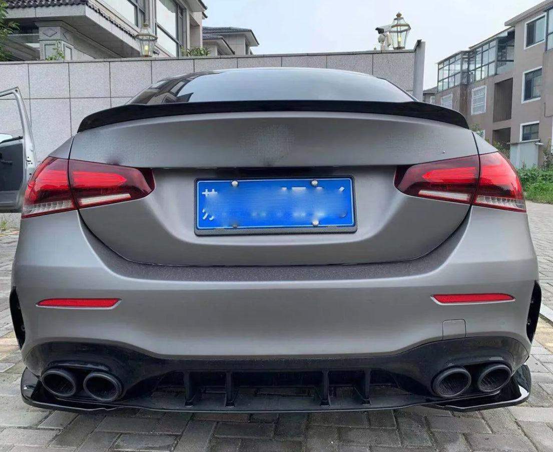 For Benz A-Class W177 A35 AMG Sedan  2019-22 Rear Bumper Splitters Winglet Apron