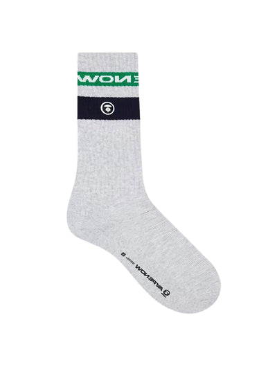 Aape Socks Logo Heather White